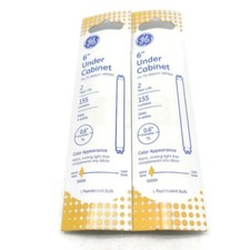 GE 6" Under Cabinet F4 T5 Warm White Fluorescent Bulb 155 Lumens 2 Total