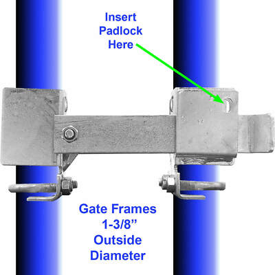 Residential Chain Link Double Gate Strong Arm Latch | Fits 1-3/8" OD Tube, Hot Dipped Galvanized | Instructions 4 thumbnail image