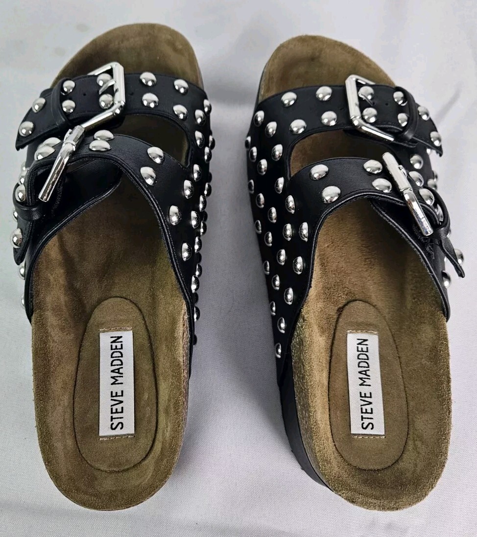 Steve Madden Kali Studded Platform Sandals Size 8.5M Style 