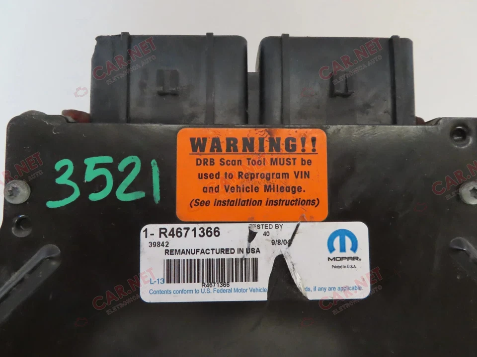 4651711-2 MOPAR R4671366 64490 ENGINE CONTROL UNIT CHRYSLER STRATUS JX 2.0 LE 96KW - Image 2 of 4