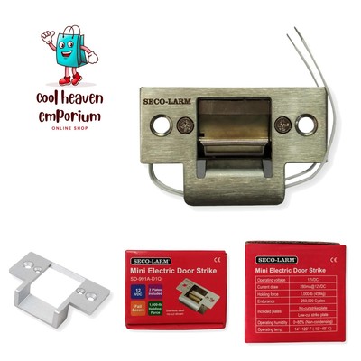 Mini No-Cut Electric Door Strike For Indoor Use , Converts Cylindrical Lock S...