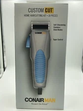 Conair Man Custom Cut Clippers 18-piece Haircut Kit Home Hair Cutting Wahl Comp