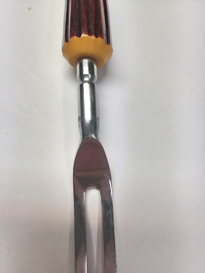 Vintage Japan Bakelite Meat Fork Faux Antler Horn Handle Faux Antler eBay