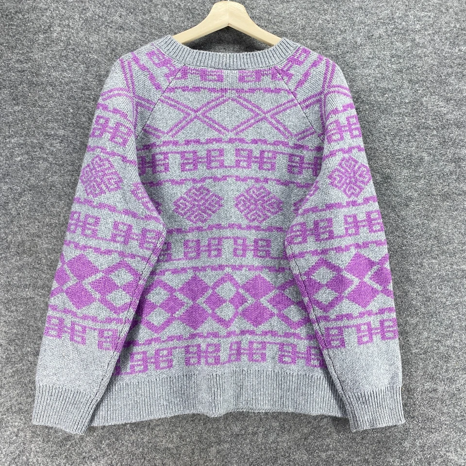 Lane Bryant Sweater Pullover Women 18/20 Plus Gray Geometric Knit Long Sleeve - Image 2 of 4