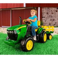 12-volt Tractor Ride-On NEW Multi- Colored John Deere Ground Force By Peg Perego