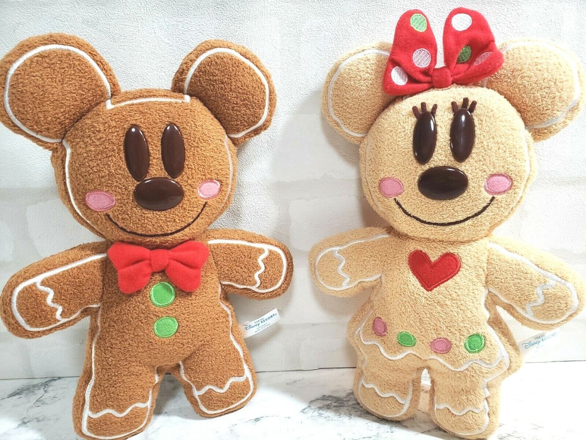 TOKYO Disney Gingerbread Mickey & Minnie Big Size 10.6in Plush