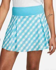 NWT 80 Nike Dri-FIT Club Women's Printed Tennis Skirt DX1142 Size M Blue