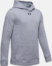 New Under Armour Boys  Hustle Fleece Hoodie 1300129 ColorsTrue Gray Heather YLG