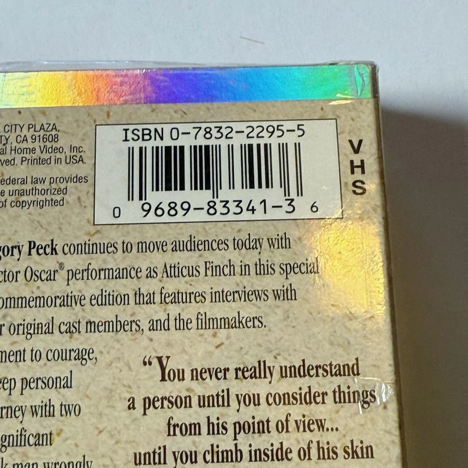 To Kill a Mockingbird Widescreen Edition VHS 1998 SEALED DS - Image 3 of 4