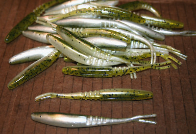 3 3/4'' Jointed Twitch Minnow Super Fluke Style Watermelon Pearl 50 pack