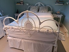 Original Victorian cast iron double bed frame