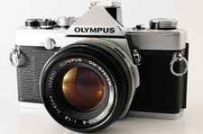 Exc 5 Olympus M-1 35mm SLR Film Camera Silver Body 50mm F1.8 Lens From JAPAN