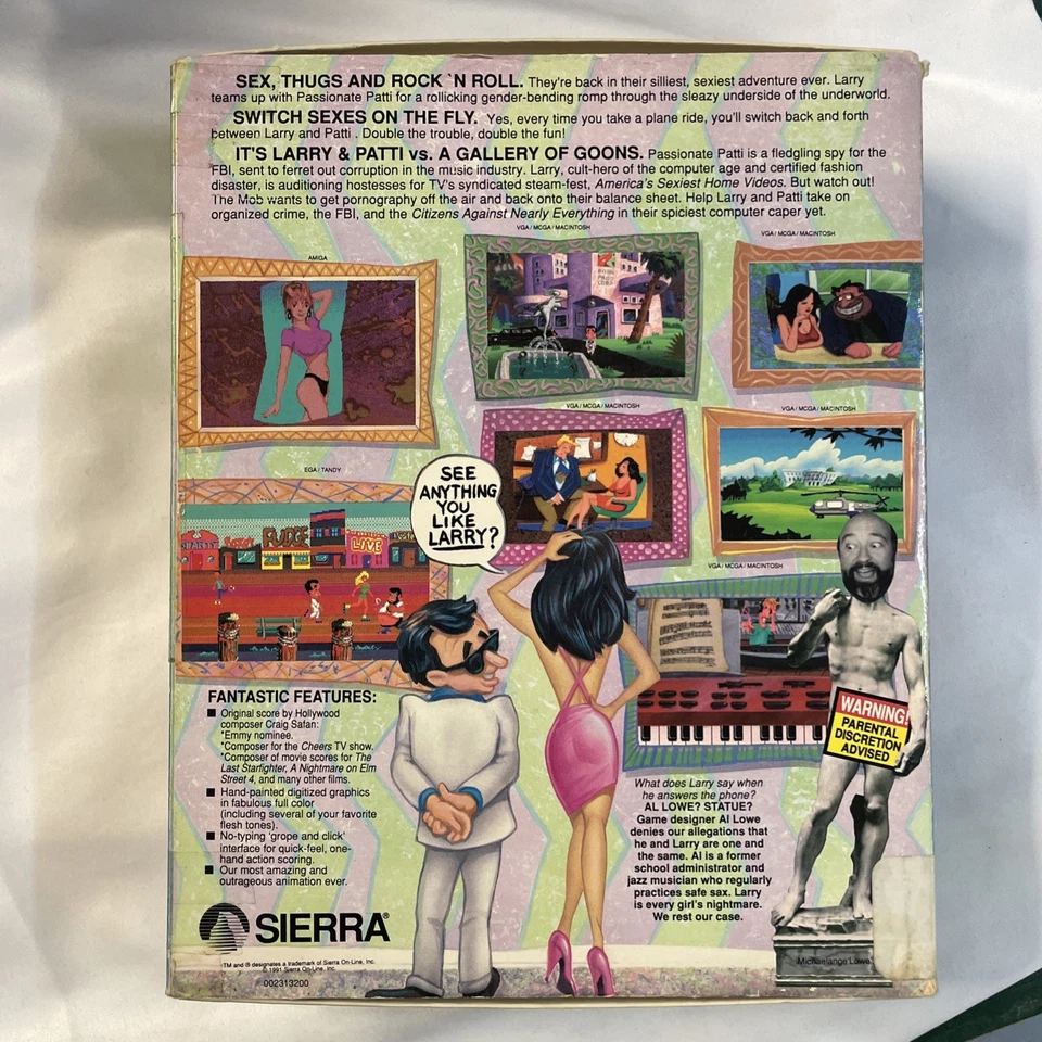 Leisure Suit Larry 5 Passionate Patti Big Box PC Tandy Sierra Hintbook Glasses - Image 3 of 4