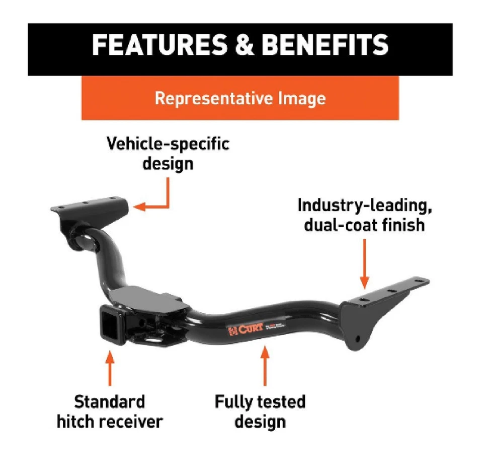 Curt Class 3 Trailer Hitch 2 Tow Receiver 13266 For Volvo S60 V70 Xc70 Foto 2 de 4