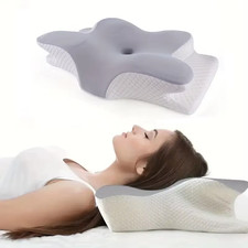 Cuscini in Memory Foam a Forma Di Farfalla Rilassante Cervicale a Rimbalzo Lento