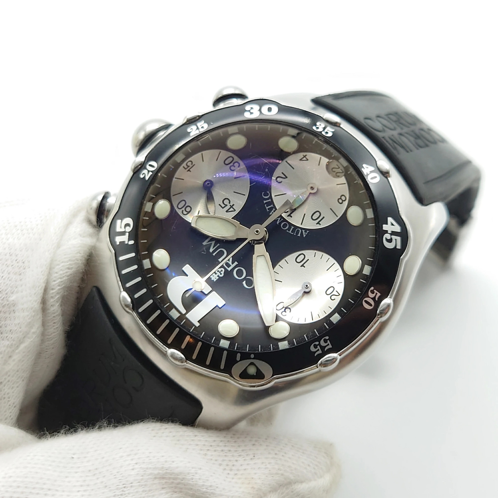 CORUM Bubble Chronograph Watch Automatic Black Si… - image 5