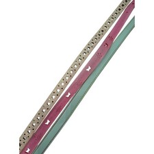 Girls' Belts  3-Pack  Stylish  Fun  30", 29", 35.5" lengths