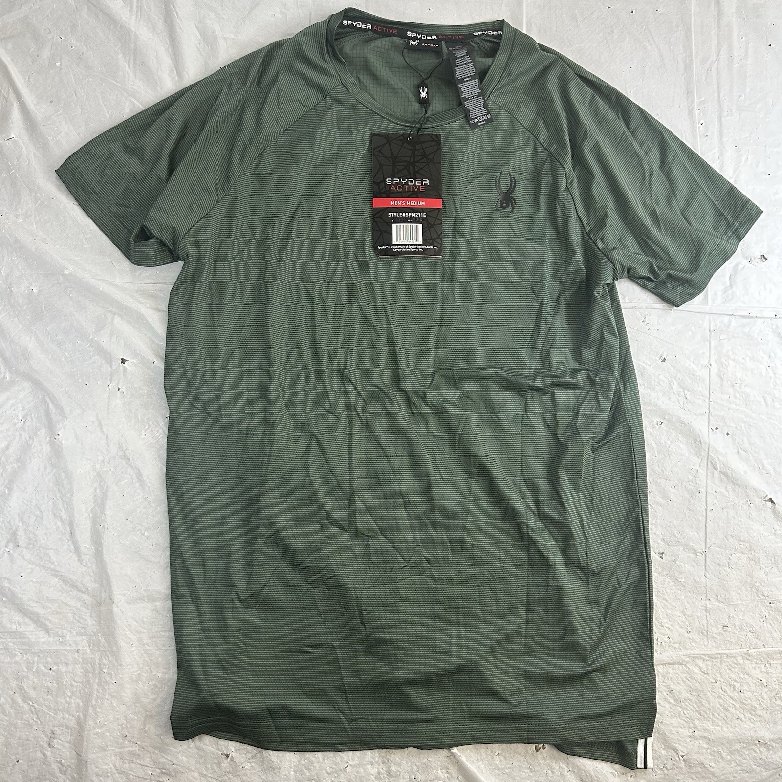 SPYDER  NWT Active Green Short Sleeve Shirt Mens Lightweight