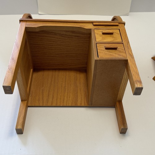 AMERICAN GIRL Kit Kittredge Solid Wooden Rolltop School Desk and Swivel Chair - Picture 13 of 21