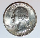 1962 D Washington Quarter 25c BU   [[[B401