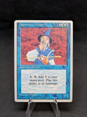 Apprentice Wizard | MTG Magic 4th Edition | Misprint | LP