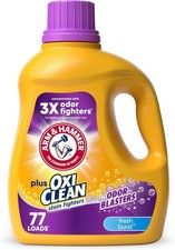 ARM & HAMMER Liquid Laundry Detergent, Odor Blasters, 77 Loads , 100.5 Fl oz 0.12 per gallon