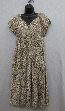 Universal Thread Womens Dress Medium Brown Short Sleeve Boho Casual Preppy