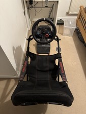 Logitech G29 Racing Steering Wheel and upgraded Pedals with Playseat challenge