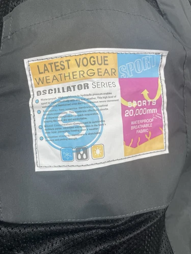 Chaqueta cortavientos gris WEI-TEX impermeable deportes al aire libre talla grande - Imagen 12 de 15