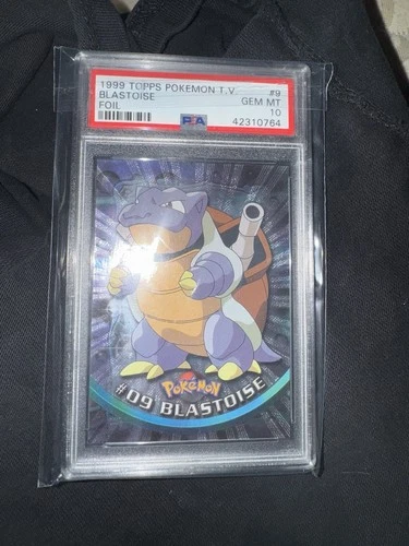 2000 TOPPS CHROME POKEMON T.V. #9 BLASTOISE PSA 10 FOIL