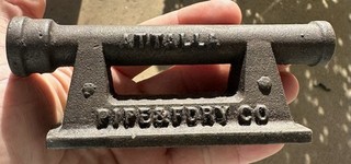 Rare Cast Iron Attalla Pipe & Foundry Company Attalla Alabama Ala Al Paperweight