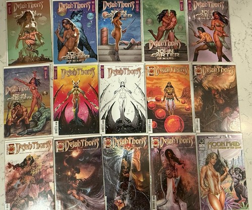 Dejah Thoris Menge 15 Comics Linsner Dynamite Warlord of Mars vs John Carter