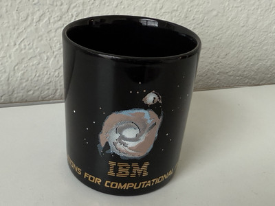 Vintage IBM Computer Coffee Mug Galaxy Outer Space Computational Physics