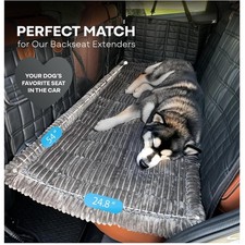 Plush Dog Car Bed - Non-Slip Backseat Cushion
