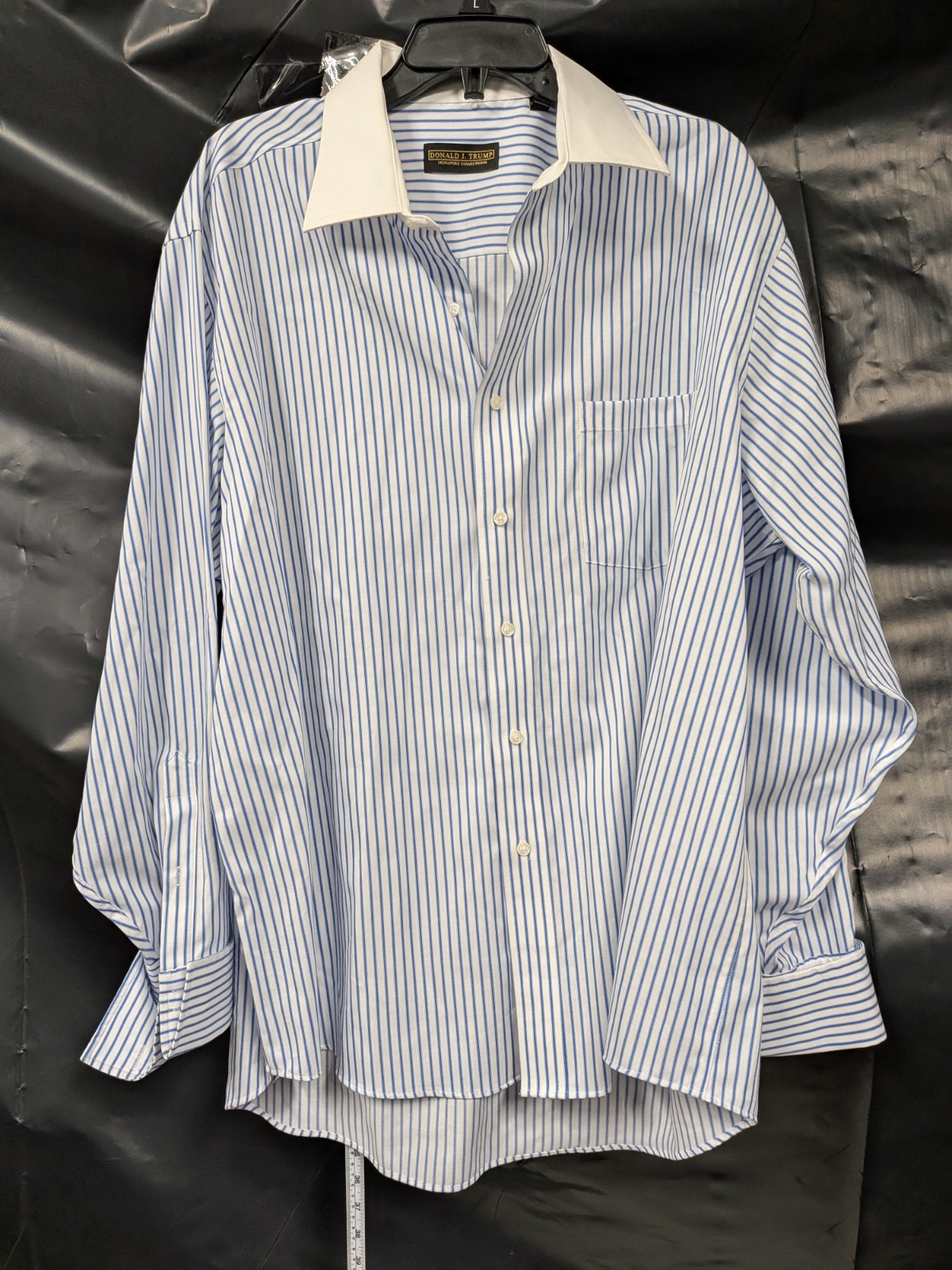 Donald J Trump Signature Collection Shirt Men’s 18 34/35 Blue White Business