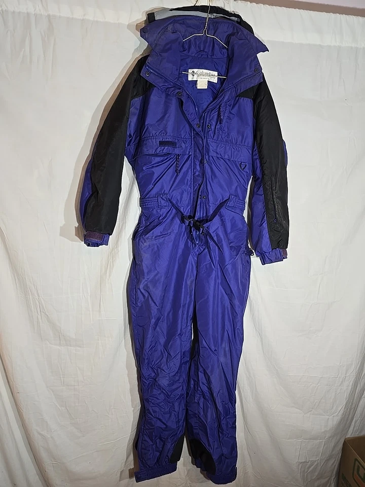 Traje de esquí Columbia púrpura de una pieza para mujer años 80 talla pequeña Foto 2 de 4