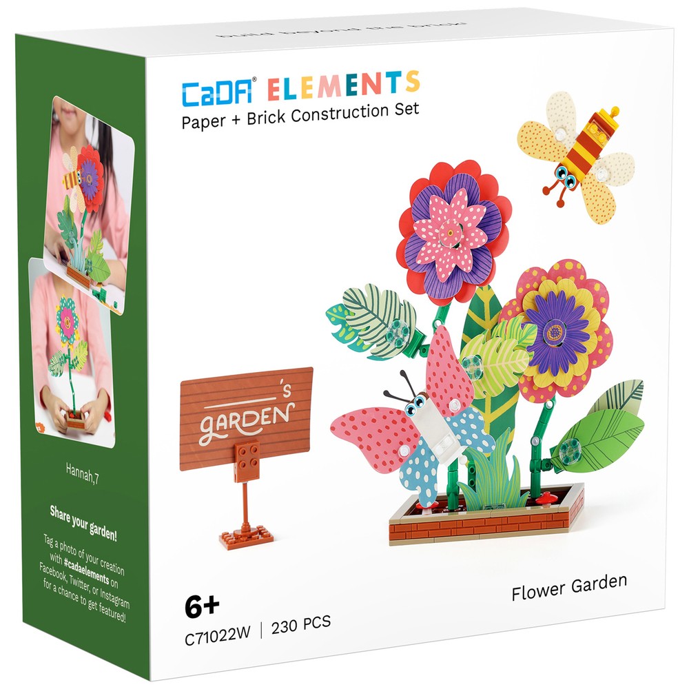 CaDA Elements Flower Garden Brick Construction Kit 230 Piece C71022W