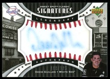 2007 UD Sweet Spot Ozzie Guillen Auto Autograph Red Stitch Blue Ink /125 UZ174