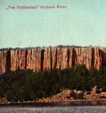 Antique Postcard Divided Back Palisades Hudson River New York NY Hudson River
