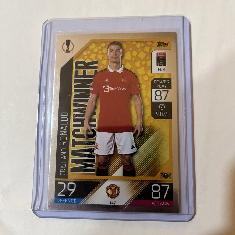 Cristiano Ronaldo Topps Match Attax Manchester United Matchwinner card