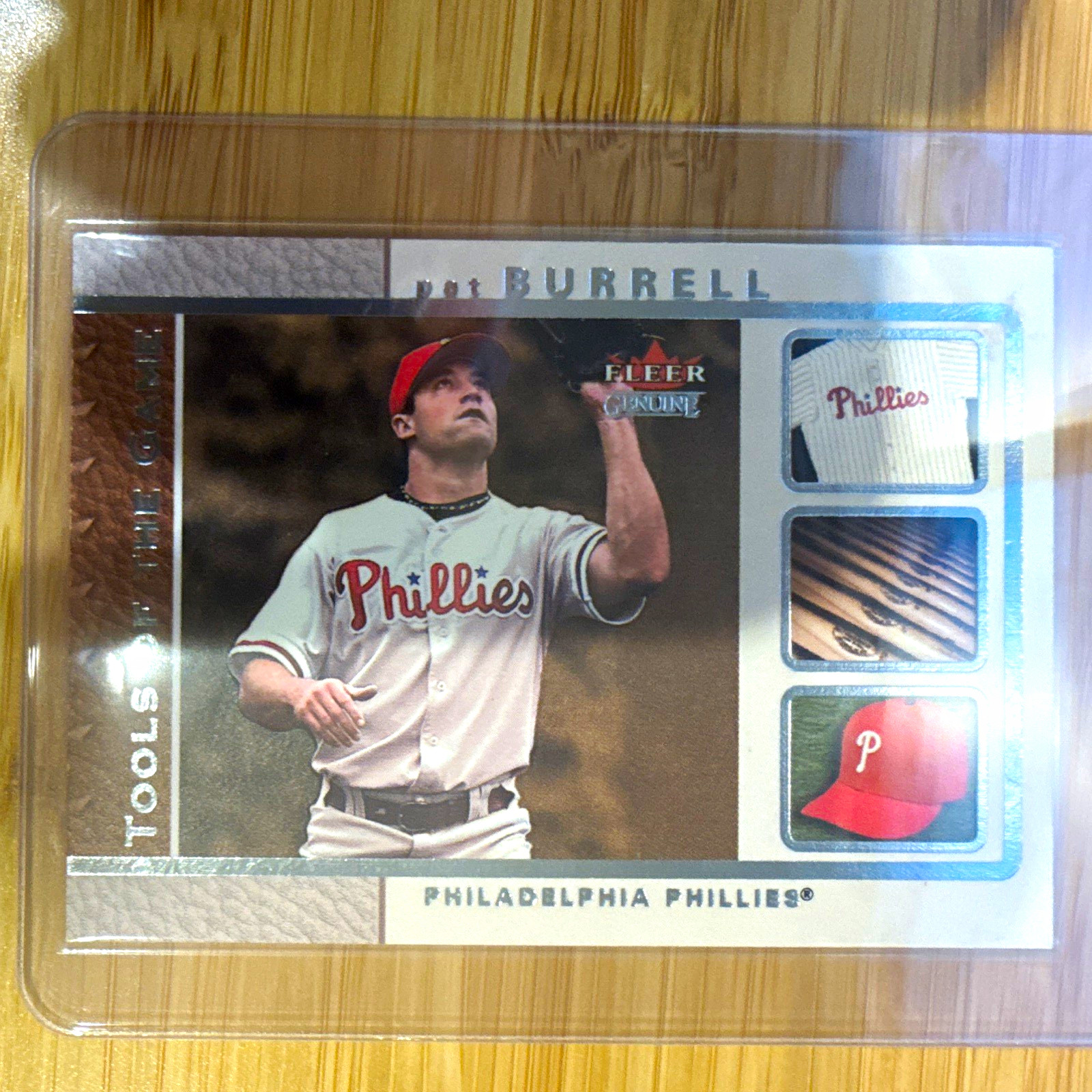Fleer Genuine 2003 Tools of the Game Pat Burrell #10 TG Phillies /15 Insert