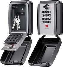 Mohard Key Safe Wall Mounted, 12 Digit Combination Security Lock Box with Code, 