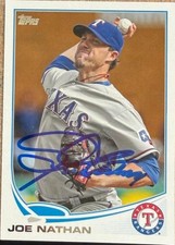Joe Nathan Autographed 2013 Topps #236 Texas Rangers Card