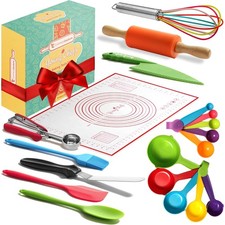 Young Chefs Cooking and Baking Set for Kids   19 Pieces Real Baking Set   Gif...