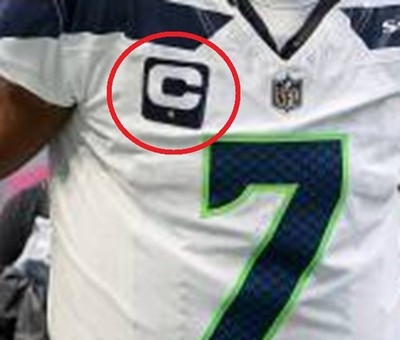 2025 NFC CHAMPIONSHIP 1- ONE-STAR (stick-on) SEAHAWKS-BLUE CAPTAIN WHITE-C PATCH