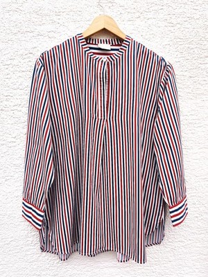 Mrs&Hugs Bluse gestreift blau/weiß/rot Gr. 40