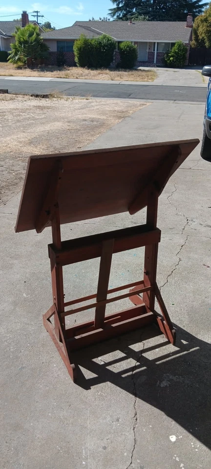 Vintage Drafting Table Circa 1950's - Antique Draft Table - - Image 3 of 3