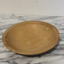 Vintage Dough Bowl Primitive Farmhouse Rustic Solid Wood Unfinished Off Round 8”
