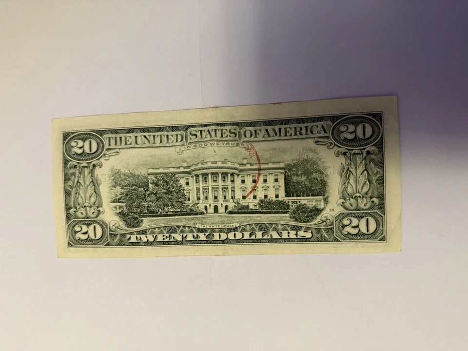 USA Bank Note: USA, Twenty Dollar 1995 No. L07894931E - Image 2 of 2