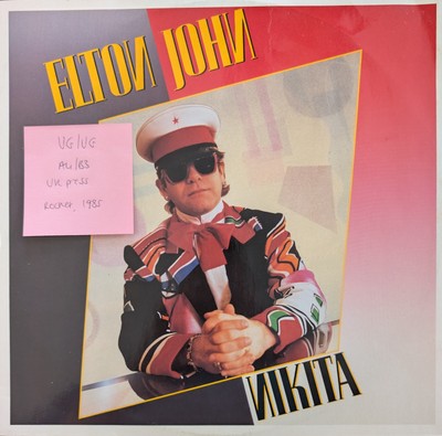 Elton John Nikita Vinyl Record VG/VG EJS 912 1985